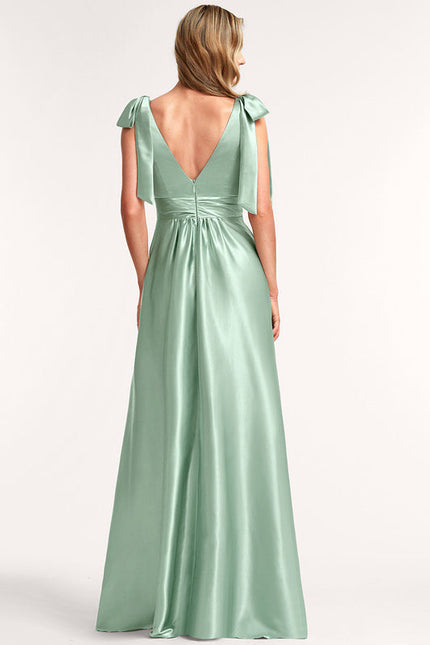 Robe Cérémonie Satin Rose Pâle - gallery 5
