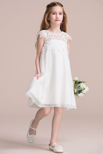 Robe Cérémonie Flottante Blanche - gallery 4