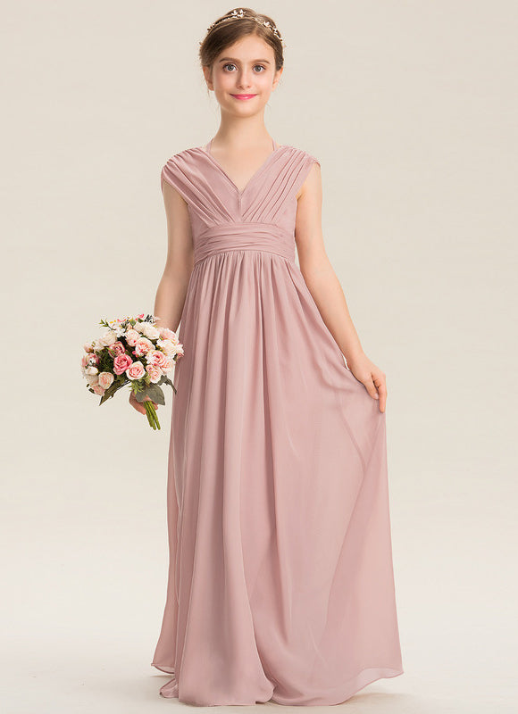 Robe Cérémonie Demoiselle Dhonneur Beige - gallery 2