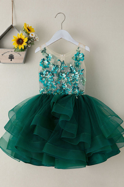 Robe Cérémonie Tulle Émeraude - gallery 4