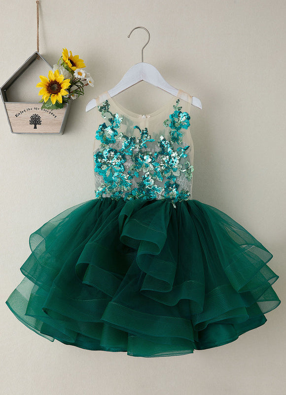 Robe Cérémonie Tulle Émeraude - gallery 4