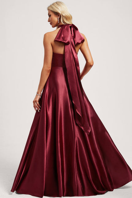 Robe Cérémonie Satinée Rubis - gallery 7