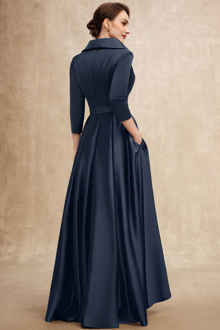 Robe Cérémonie Chic Asymétrique Satiné - gallery 5