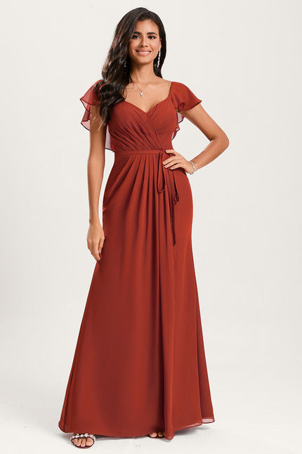 Robe Cérémonie Longue Volants Rose - gallery 5