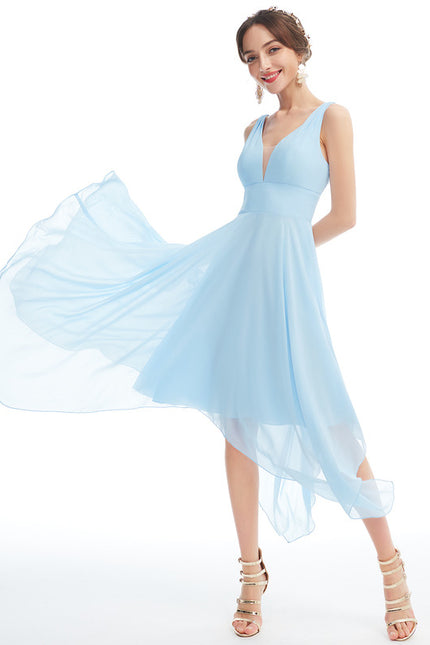 Robe Cérémonie Fluide Marine Élégante - gallery 3