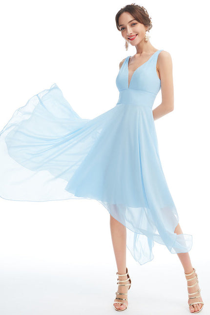 Robe Cérémonie Fluide Marine Élégante - gallery 3