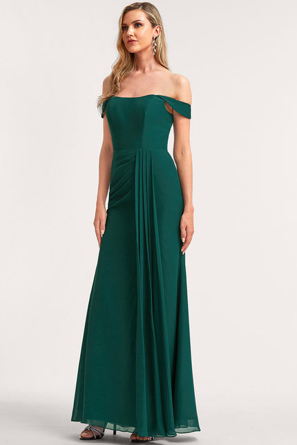 Robe Cérémonie Mousseline Vert Profond - gallery 4