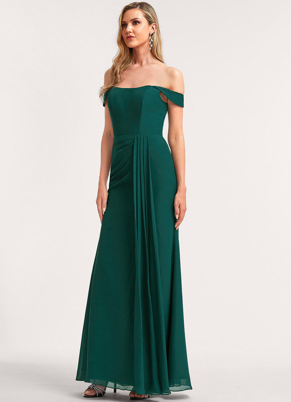 Robe Cérémonie Mousseline Vert Profond - gallery 4