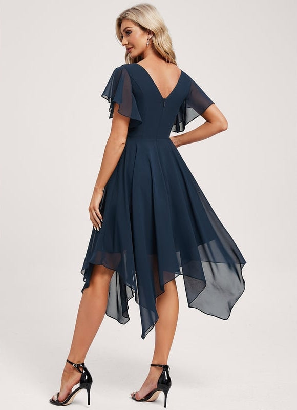 Robe Cérémonie Fluide Marine Élégante - gallery 4