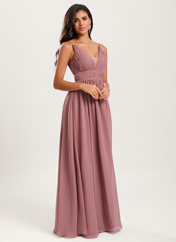 Robe Cérémonie Longue Volants Rose - gallery 2