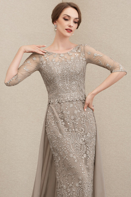 Robe Longue Ceremonie Beige - gallery 3