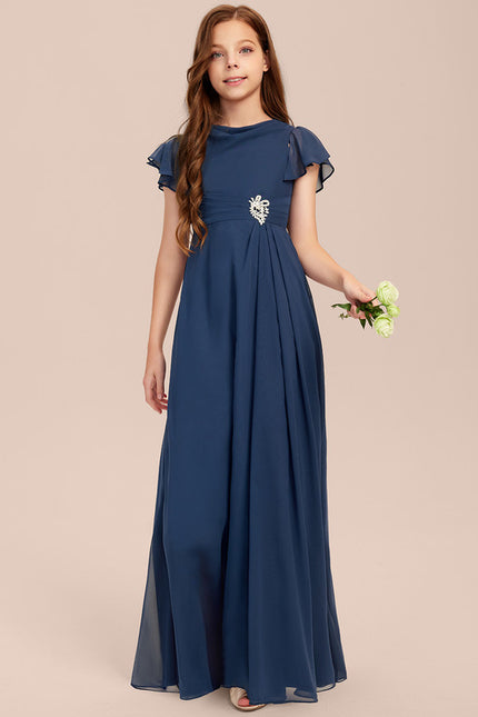 Robe Cérémonie Bleue Chic - gallery 6