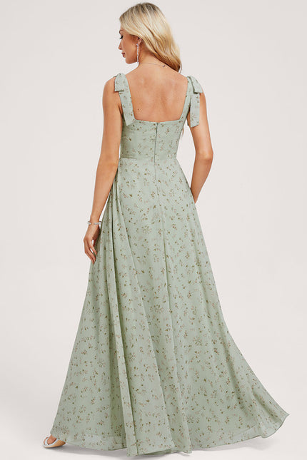 Robe Cérémonie Mousseline Verte - gallery 4