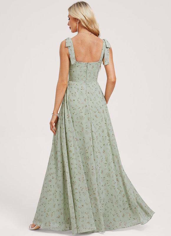 Robe Cérémonie Mousseline Verte - gallery 4