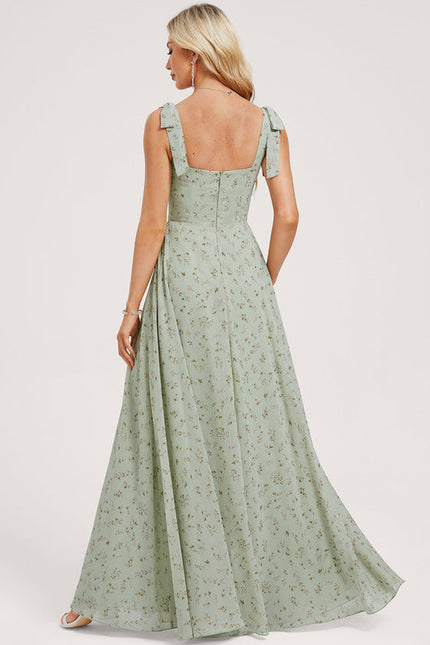 Robe Cérémonie Mousseline Verte - gallery 4