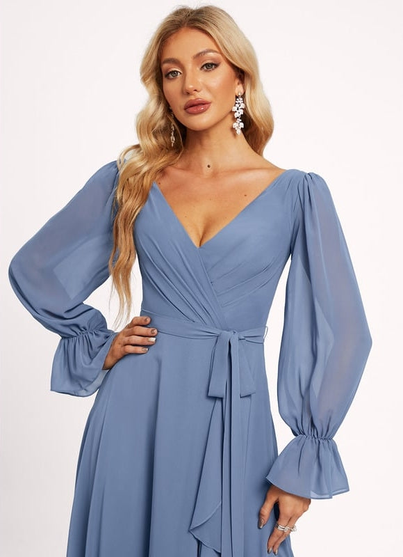 Robe Cérémonie Longue Volants Rose - gallery 4