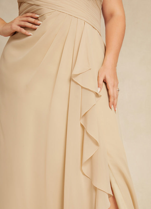 Robe Cérémonie Gris Souris Dentelle Élégante - gallery 6