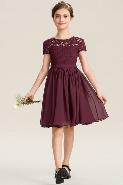 Robe Cérémonie Élégance Velours Aubergine - gallery 1