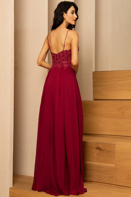 Robe Cérémonie Éclatante Bordeaux - gallery 1