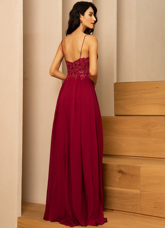 Robe Cérémonie Éclatante Bordeaux - gallery 1