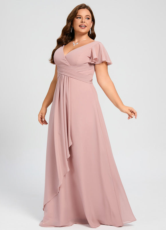 Robe Cérémonie Longue Volants Rose - gallery 5