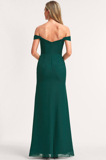 Robe Cérémonie Mousseline Vert Profond - gallery 6