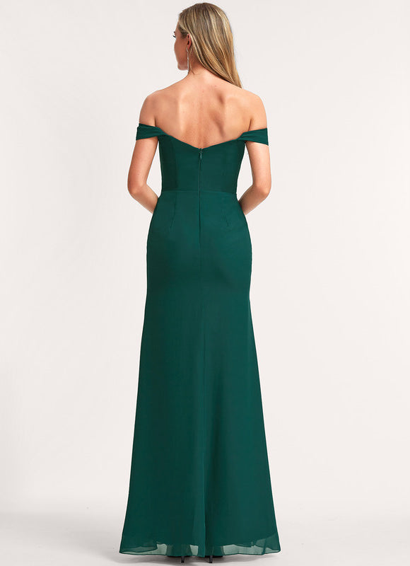 Robe Cérémonie Mousseline Vert Profond - gallery 6