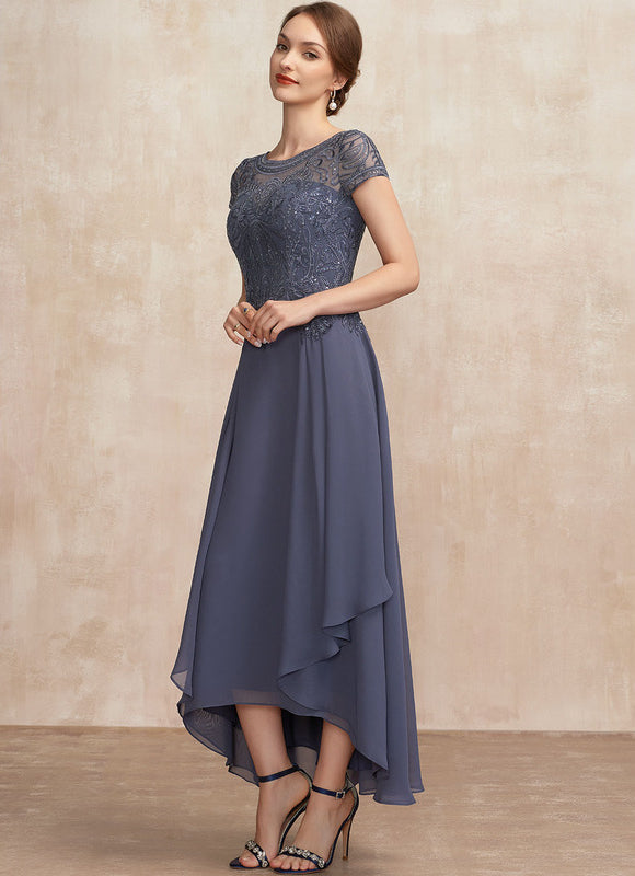 Robe Cérémonie En Dentelle Marine - gallery 2