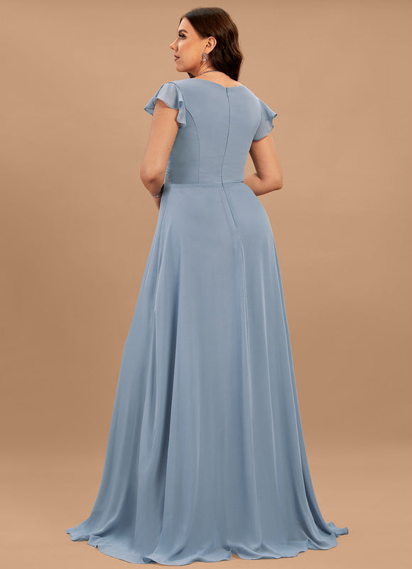 Robe Cérémonie Longue Volants Rose - gallery 8