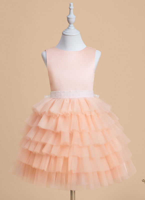 Robe Cérémonie Volants Pêche - gallery 1