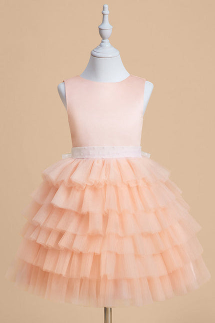 Robe Cérémonie Volants Pêche - gallery 1