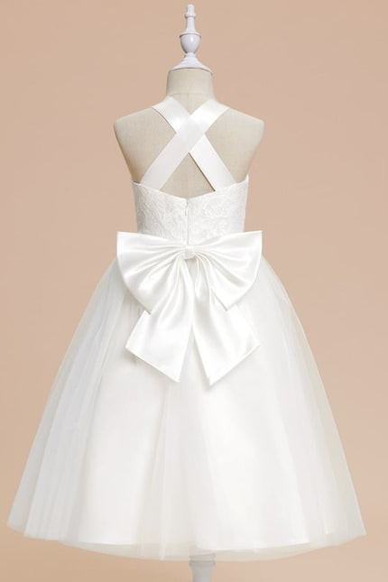 Robe Cérémonie Nœud Tulle Éclat