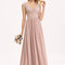 Robe Cérémonie Longue Rose Élégante
