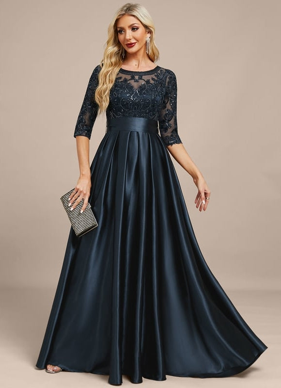 Robe Cérémonie Élégante Nuit Satinée - gallery 5