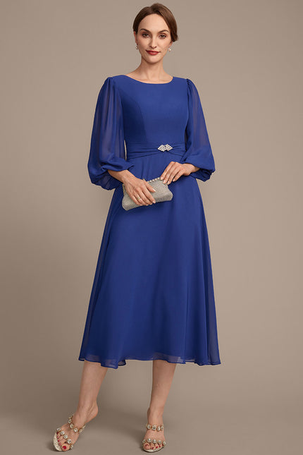 Robe Cérémonie Chiffon Bleu - gallery 2