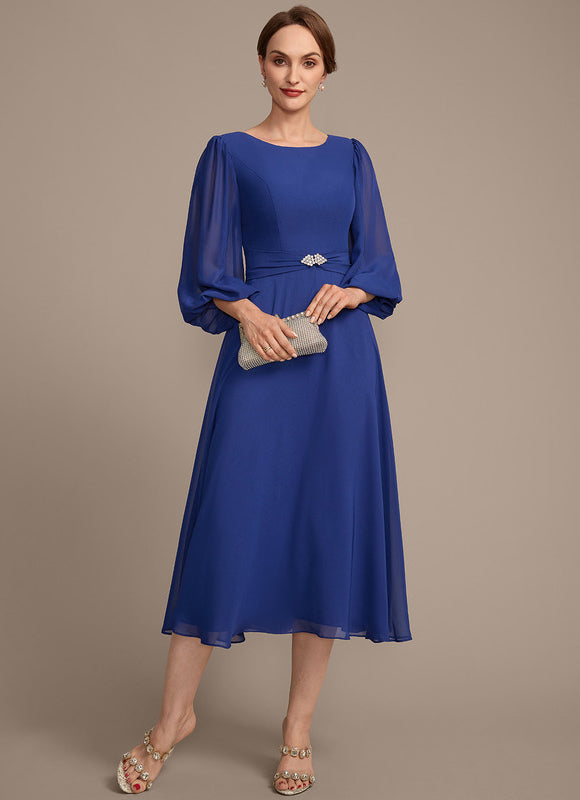 Robe Cérémonie Chiffon Bleu - gallery 2