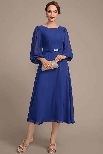 Robe Cérémonie Chiffon Bleu - gallery 2