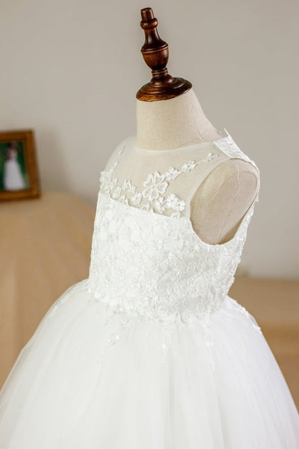 Robe Cérémonie Nuptiale Enfant Satinée - gallery 2