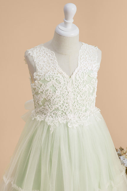 Robe Cérémonie Tulle Vert Doux - gallery 5