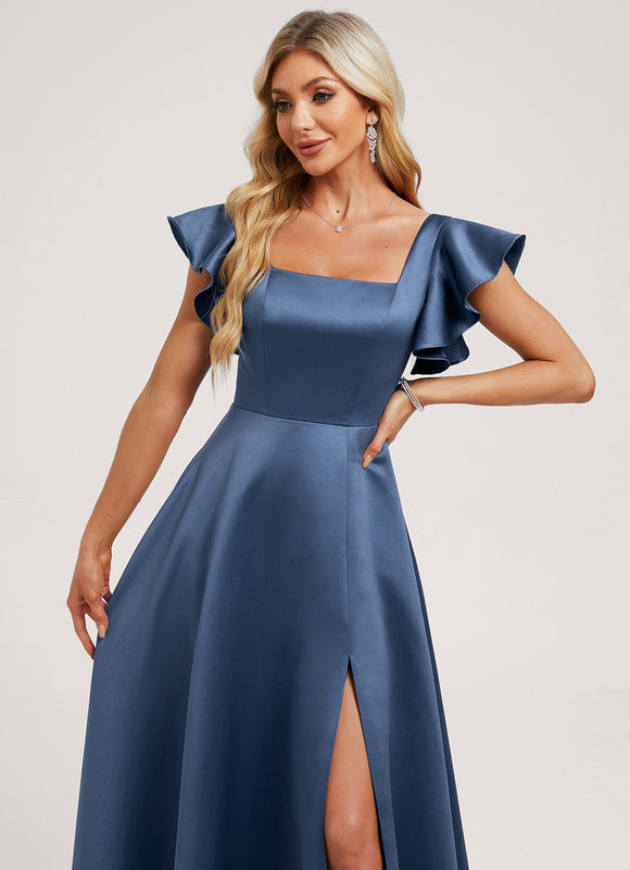 Robe Cérémonie Satin Vert Deau - gallery 3