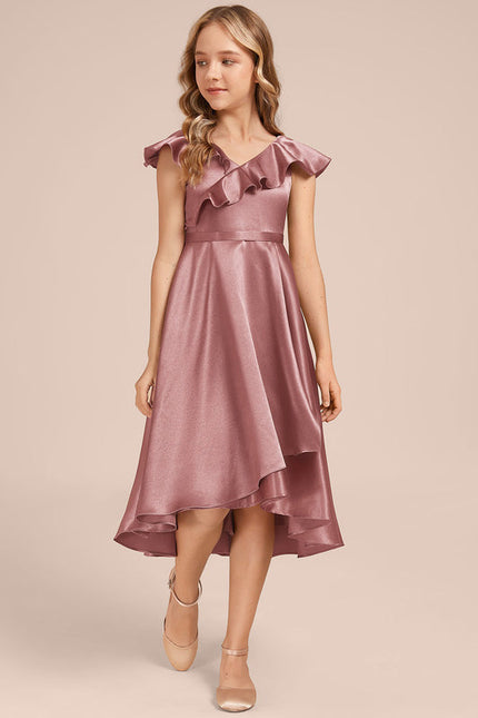 Robe Cérémonie Satin Bleu Ciel - gallery 2