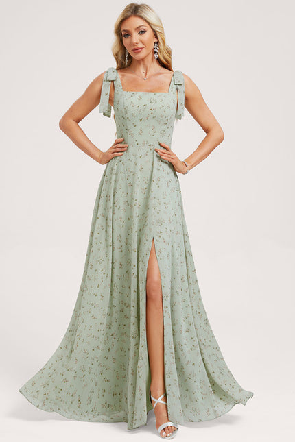 Robe Cérémonie Mousseline Verte