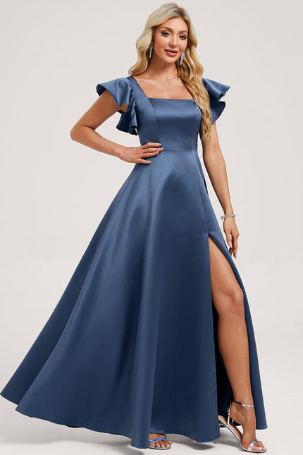 Robe Cérémonie Satin Vert Deau