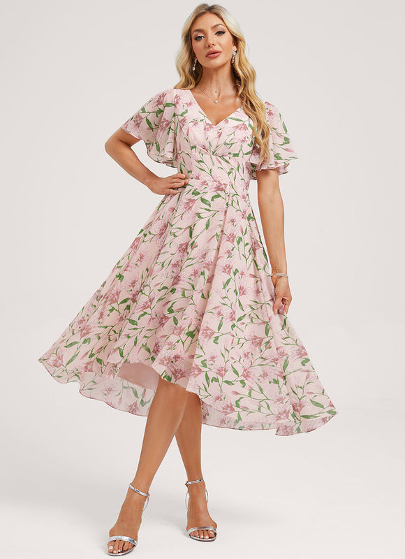 Robe Cérémonie Fluide Marine Élégante