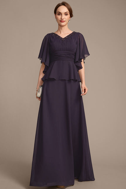 Robe Cérémonie Violette Fluide