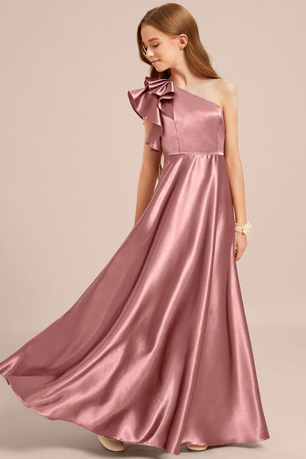 Robe Cérémonie Satin Bordeaux Élégante - gallery 5