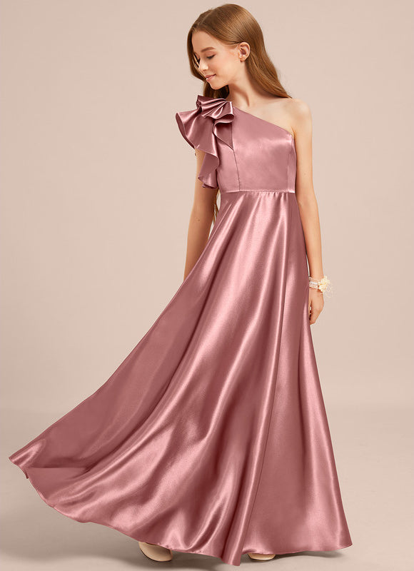 Robe Cérémonie Satin Bordeaux Élégante - gallery 5