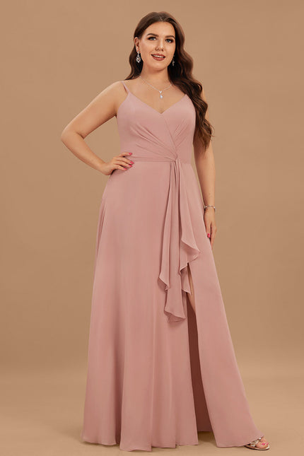 Robe Cérémonie Longue Volants Rose - gallery 6