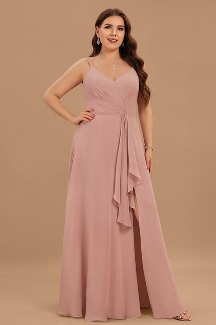 Robe Cérémonie Longue Volants Rose - gallery 6