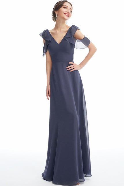 Robe Cérémonie Longue Volants Rose - gallery 1